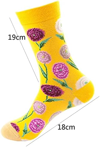 5 пара женски чорапи печатени чорапи подароци памучни долги смешни чорапи за жени новини фанки жени дебели волна чорапи