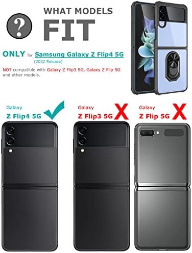 ОДЛИЧНО Кикстенд Јасна Телефонска Кутија За Samsung Galaxy Z Flip4 5G, Заштита Од Капки Тенок Капак На Обвивката За Galaxy Z Flip 4