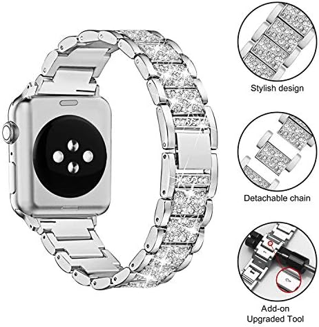 Mesime компатибилен со Apple Watch Band со Case 40mm за жени