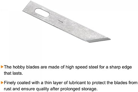 UXCELL 50PCS 36X8.6мм занаетчиски ножеви, сечила за занаетчиски ножеви, алатка за замена на сечила за резба на сечила со голема брзина