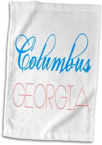 3drose Американски градови - Колумбос Georgiaорџија, сина, црвена на бела - крпи