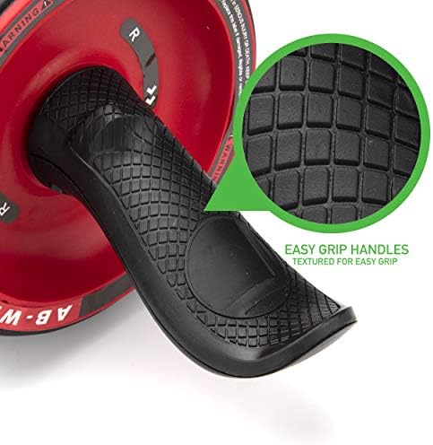 Reader Reader AB Roller со ергономски рачки, ултра широко, домашно фитнес тркало, не-лизгачки гума, црвено/црно