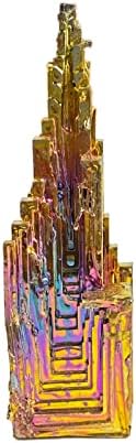 Природна руда од бизмут, виножито бизмут, метален кристал, кристални подароци, минерални примероци, декорација на домови, виножито бизмут,