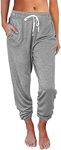 Gsks женски џогери џемпери џемпери кои влечат високи половини, атлетски јога тренинзи, панталони со џебови