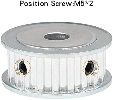 Axwerb Professional 2PCS Timing Remt Pulles T5-22T, Bore 5/6/6/6.35/8/8/10/12/11/16/11/18/19/20мм тркала за макара за ширина на ременот