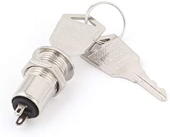X-Dree 12mm Electric Mini 2 Pin 2 Позиции Вклучено/Исклучено клуч за прекинувачи на клучот W Копчиња (12мм Електричен Mini 2-in