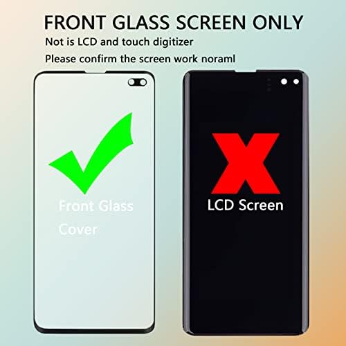 Оригинален Комплет За Поправка На Екранот Samsung Galaxy S10 Плус 6,4 инчи 10+ Комплет За Поправка На Предниот Стаклен Екран вкл Лепило За Водоотпорна