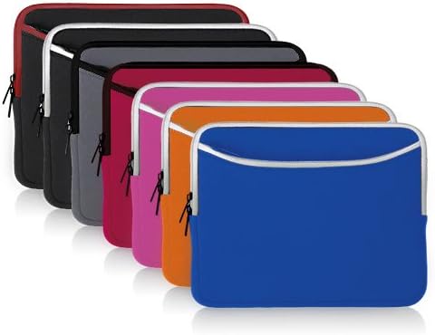 Boxwave Case for Google Pixel C - Softsuit со џеб, мека торбичка Неопрена Покриена ракав Зипер џеб за Google Pixel C - Crimson Red