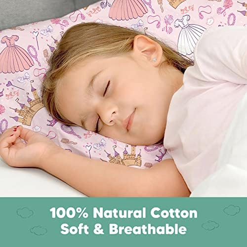 Keababies Toddler Pillow со перница и перница за мали деца за перница од 13x18 - 13x18 меки органски памучни перници за дете за спиење - органско