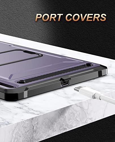 Таблет компјутер торбички торбички куќишта Компатибилен со Samsung Galaxy Tab S8 Plus/S7 Plus Case 12.4 инчи SM-X800/x806 SM-T970/T975-тешка