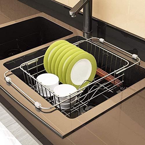 XJJZS Проширувачки решетки за сушење на садови над мијалник за мијалник Racki N мијалник или на бројач со прибор за складирање на сребро,