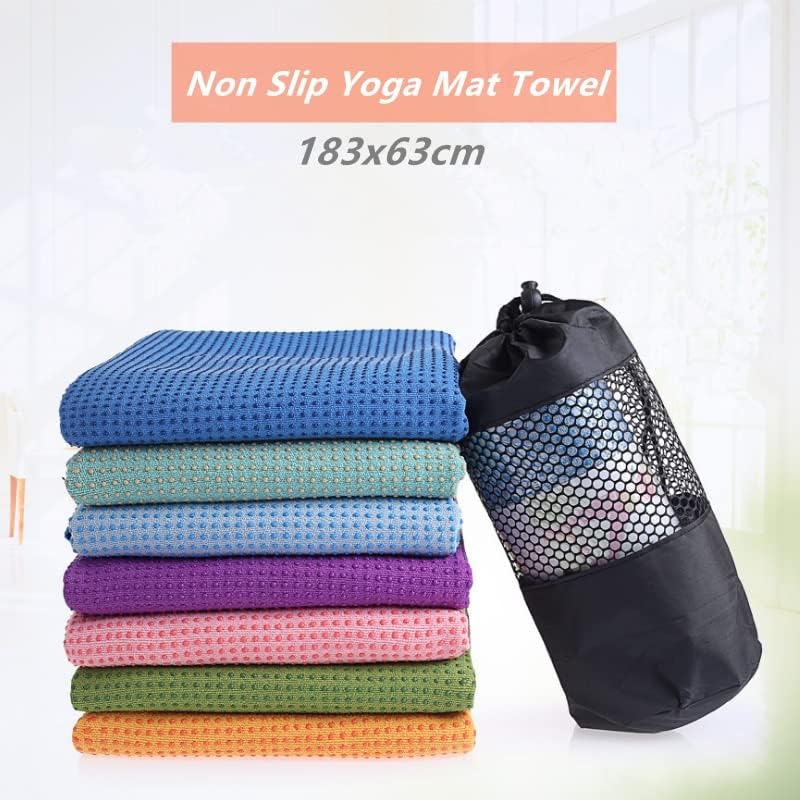 Dsfeoigy анти-лизгачки микрофибер јога мат пешкир за домашна фитнес фитнес пилатес подлога ќебиња меко покритие