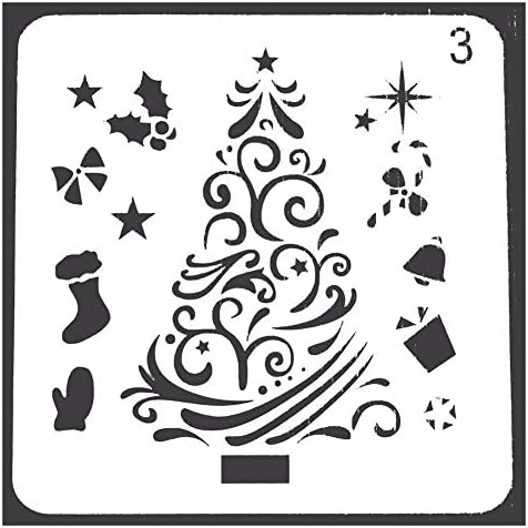 Масерфалив Божиќ Цртање Дефиниција Дрво Снегулка Scarpbooking Цртање Дефиниција Мерење Владетел Матрица Бела 5