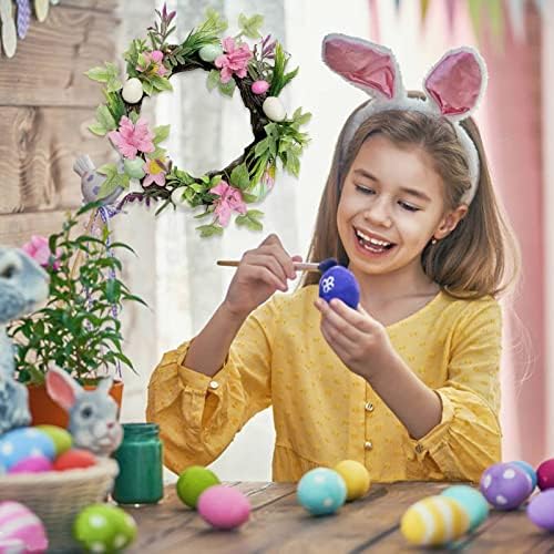 Wireица рамка од венец од тиква Велигденски венец пролет украсување симулација Велигден јајце пролетен венец фарма куќа украс wallид декор подарок