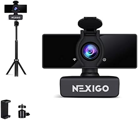 NexiGo 1080p Бизнис Веб Камера Колекции, N660 HD Веб Камера Со Микрофон И Приватност Покритие, Софтвер За Контрола, Лесен Мини Статив, Продолжување