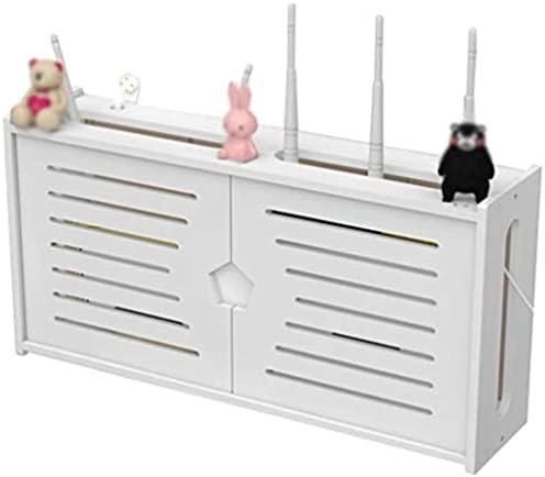 Кутија за складирање на рутерот, кутија за складирање на рутер WiFi Router Bracket Set-top-top Wallид Полнен Полф Дома и Office