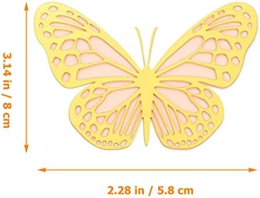 Вемун 20 парчиња Пеперутка Ѕид Налепници Злато Пеперутка Партија Украси Торта Украси Отстранлив Ѕид Налепници Соба Декор За Расадник