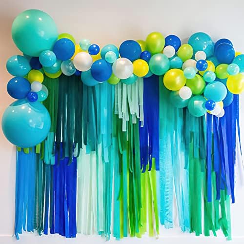 PartyWoo Crepe Paper Streamers 6 Rolls 492ft и Gold Heart Balloons 2 компјутери 55 инчи