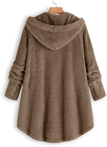 Cokueraенски женски есен зимски палта лабава кардиганска волна палто јакна обична цврста боја копче надолу од џебна облека за надворешна облека