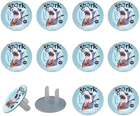Обвивки за излез, безбедни заштитници за електрични приклучоци Декоративни приклучоци за домашни ајкула за пеење