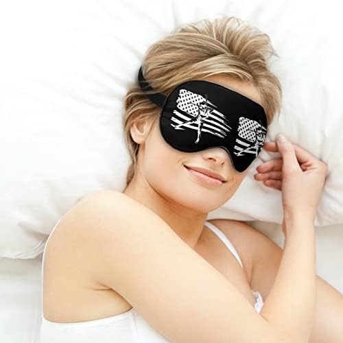 Американска бејзбол маска за спиење мека маска за очи за очи со прилагодлива лента за жени жени