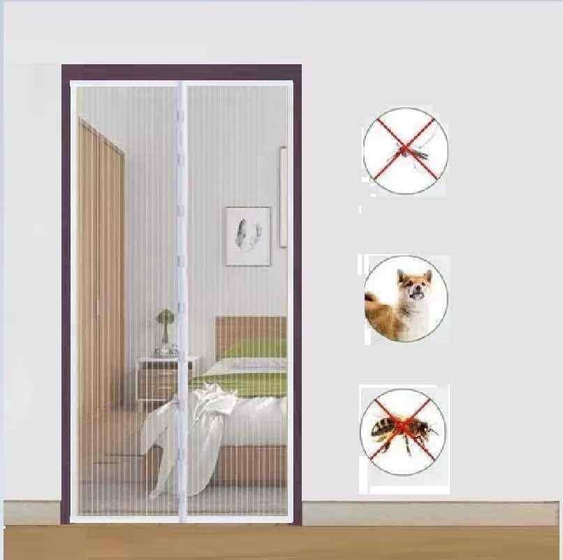 Магнетна мрежа од врата, комарци, чувајте ги грешките надвор, запечатете ги ролетни со полиестерски екран, големината на вратата на вратата со