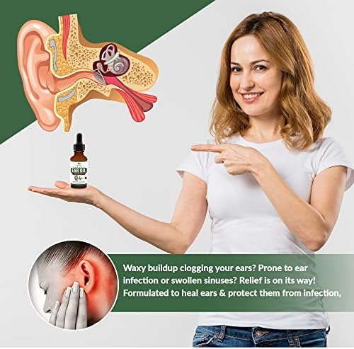 Органско масло за уво за инфекции на ушите - Природни ушите за превенција на инфекција, отстранување на уво и восок на пливачот