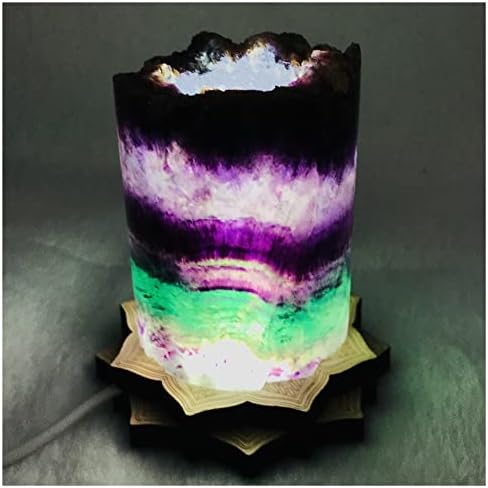 Природна виножито флуоритна светлина за декорација на ламби просторија минерален накит пар роматичен камен ламба adeад егзорциз