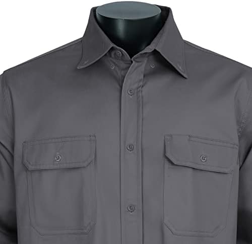 Вандизи памучни мажи ФР кошули 7.5oz отпорни на пламен кошули NFPA2112 Машки пожар за заварување кошули за заварување