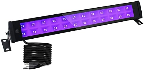 Bosite 50W LED црна светлина лента, УВ црни светла црна светлина на поплавување со прекинувач за приклучок, водоотпорна црна светлина за сјај