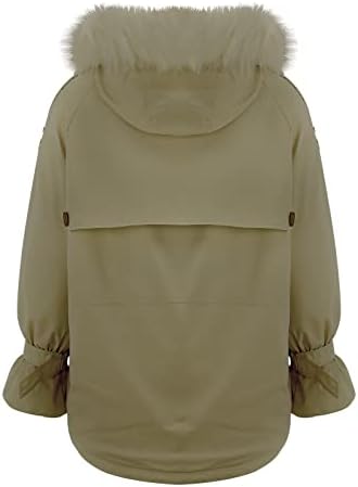 Enесен и зимски палто за надворешна облека плус кадифена постепена кратка јакна со качулка плус големина зимски цврст слој со долг ракав