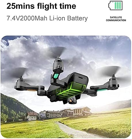 STSEEACE GPS дрон со 1080p камера за возрасни, Quadcopter, RC Drone Quadcopter со мотор без четка, силен ветер, отпорен на ветер, 5G WiFi FPV,