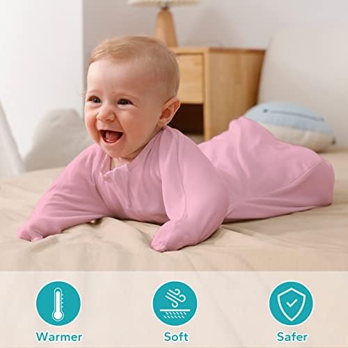 ЗИГЏОЈ Бебе Повивам Вреќа За Спиење со 2-Насочен Патент, Памук 1,0 ТОГ Преодно Ќебе За Носење За 6-9 месеци