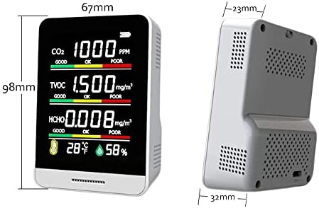 KLHHG Интелигентен CO2 сензор Сензор CO2 Метар Температура на влажност за откривање на алатка за квалитет на воздухот за повеќенаменски