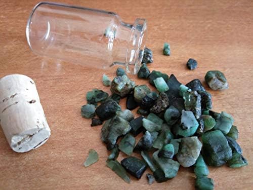 Jet Прекрасен смарагд чипс мини стаклено шише скапоцени камења Reiki Chakra Ballancing Jet International Healing Crystal Therapy