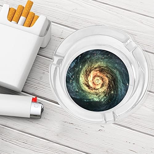 Прекрасно спирално галаксиски стакло од пепелници за цигари ветроупорен ѓубре може да печати фенси фиоки за пепел за домашна канцеларија во хотел за внатрешни раб