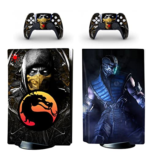 За PS5 Disc - игра Ninja Mortal Најдобра војна Комбат x PS4 или PS5 налепница за кожа за PlayStation 4 или 5 конзола и контролори
