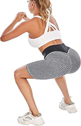 Czyam Butt за подигнување на јога шорцеви со висок половината за контрола на стомакот, спортски шорцеви тренингот за трчање шорцеви за жени