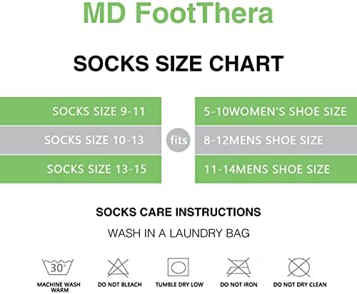 MD FOOTTHETHA 6 пара мажи необврзувачки термички дијабетичари лабава лабава чорапи топло зимски екипаж чорапи перница единствена
