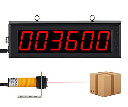 Контра-бројач на дигитални предводени од 1,5in Црвен дисплеј Контра броење до 9999999 со растојание за сензори за инфрацрвени сензори 27in за фабрички парчиња DC12-24V