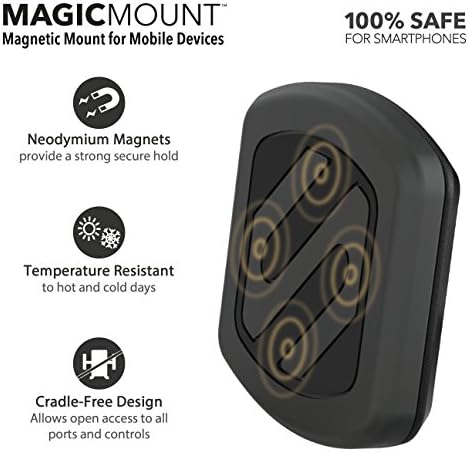 Scosche MAGDM2 Magicmount Магнетни Автомобил Држач За Телефон Монтирање - 360 Степен Прилагодливи Главата, Универзална Со Сите Уреди-Контролната