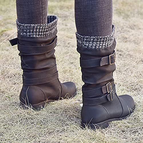 Шије женски борбени чизми чизми на глуждот чизми на глуждот околу пети дебели потпетици кратки чизми плишани чизми за пешачење чизми за