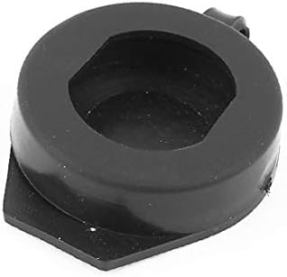 X-Dree 8 парчиња црна тркалезна мека силиконска изолирана рамен заштитен капакот на приклучокот (Cubierta Protectora plana aislada