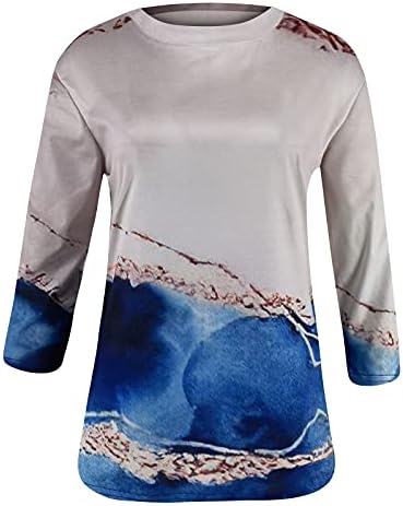Womenенски кошули за вежбање UQRZAU пакети со средна должина на екипажот-врат-врат на врвови со врвови од 2023 година Долга ракав со