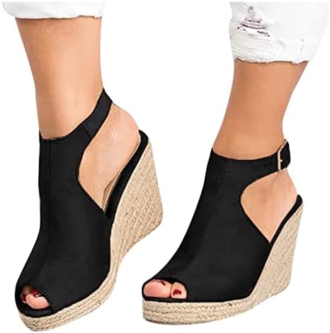Womenишилиумски женски платформа 2023 платформа клинови сандали модни отворени пети ескрили чевли лизгаат сандали со високи потпетици