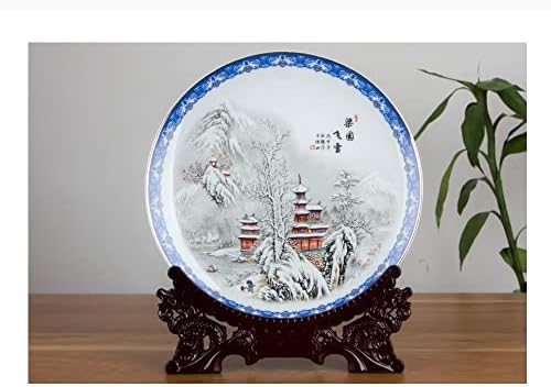N/A керамичка чинија Традиционална кинеска стил Снежна сцена порцеланска декоративна чинија метепа за хотел за дневна соба