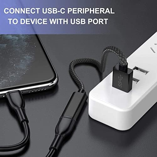 BaseSailor USB Cенски до USB 3.0 Adapter за машки кабел 0,75ft 2pack, 5Gbps Gen 1 Type A конектор за полнач Magsafe, Apple Watch