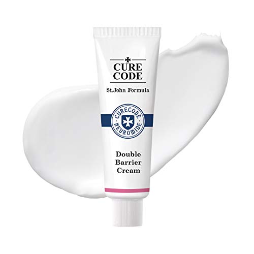 Curecode Double Barrier Cream Корејска кожа-биомска наука со невромид, го охрабрува керамид, ја смирува чувствителната и сувата кожа, ја зајакнува