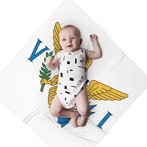 Знаме на Девствени острови на Соединетите Држави Бебе ќебе што прима ќебе за новороденчиња, ножеви за покривање на детето неутрално