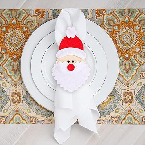 Бачелорет забава фаворизира 8 парчиња Божиќни украси Божиќна салфетка Декорација салфетка поставена хотелска трпезариска маса сцена